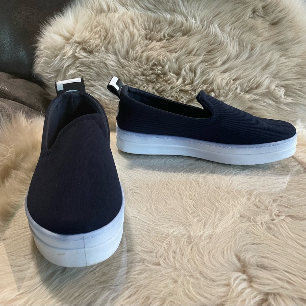 Navy Slip-On Women's Sneakers